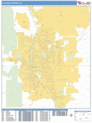 Colorado Springs Digital Map Basic Style